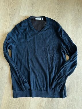 Calvin Klein Dark Navy Merino Fine Sweater